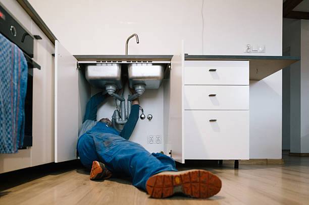 Professional Drain Cleaning technician working in Steep Falls, ME